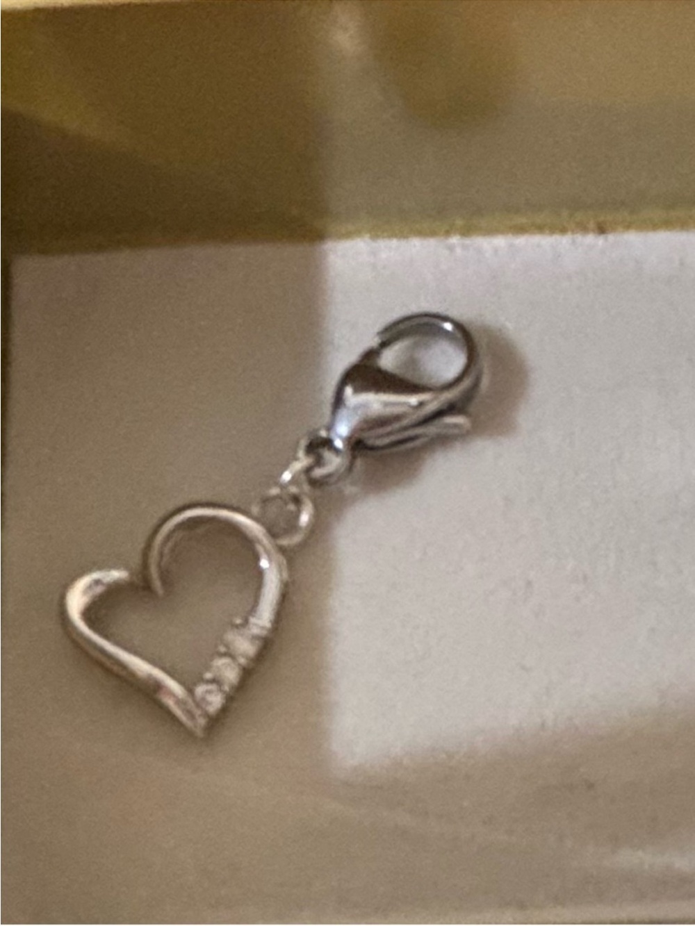 Heart Charm Pendant in Sterling Silver